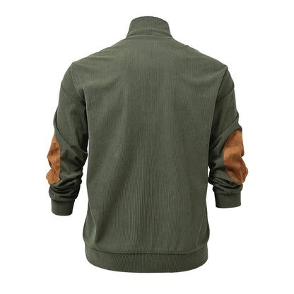 H&L Men's Outdoor Casual Stand Collar Long Sleeve Sweatshirt