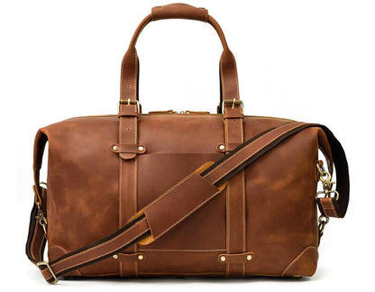 Weekend Zip-fastened Men's Leather Duffle Bag