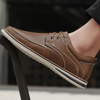H&L Monroe Leather Moc Oxfords