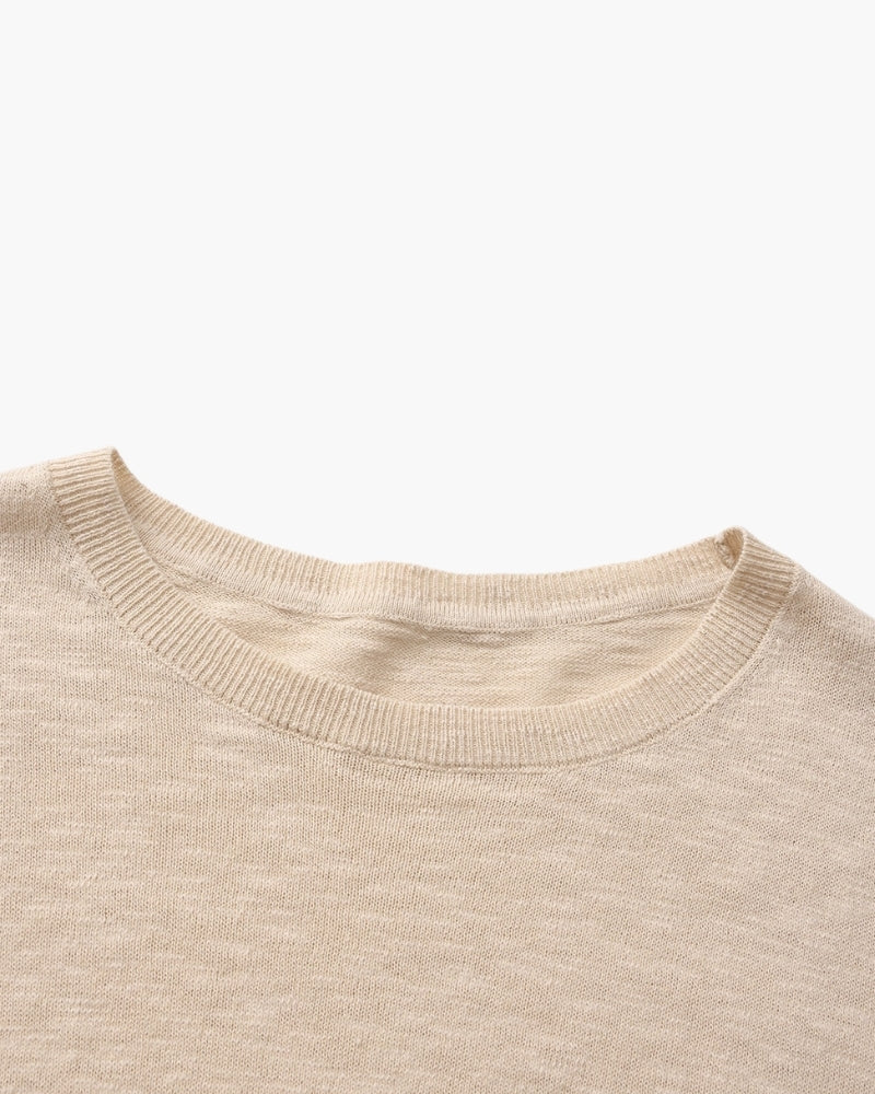 Linned Bomuld Essential Crewneck
