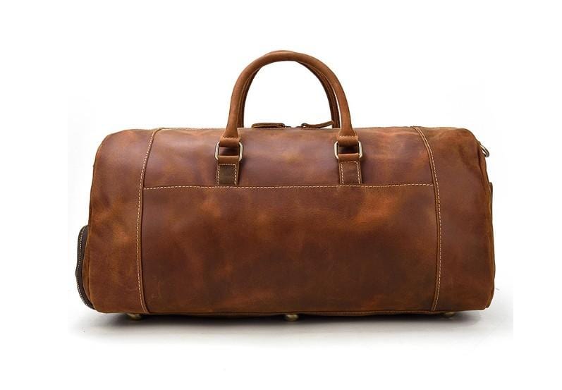 Brown Leather Weekender Bag & Travel Duffel for Men and Women