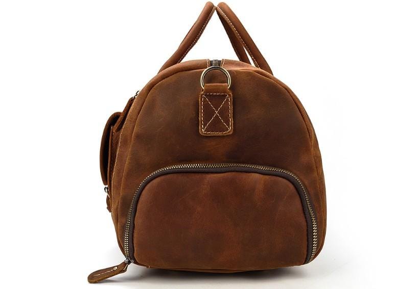 Brown Leather Weekender Bag & Travel Duffel for Men and Women