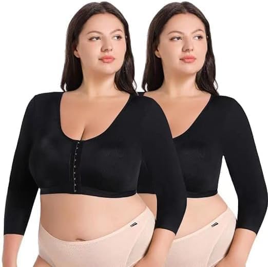 Plus Size Women's Arm Shaper Tops Arm Lift Slimmer Compression Sleeves Support Garment Post Surgical Corrector