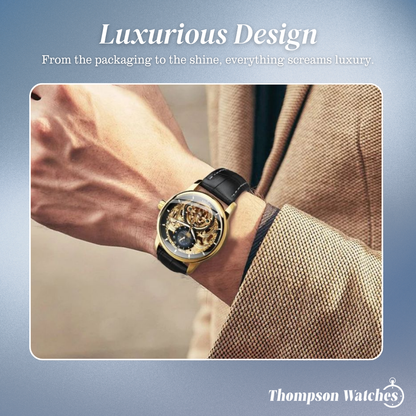 Blake™ | Mechanical Skeleton Watch with Moon Phase Display | 44mm