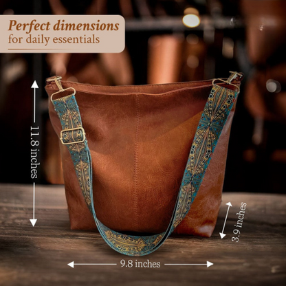 Chelsey™'s Vintage Charm | Leather Shoulder Bag