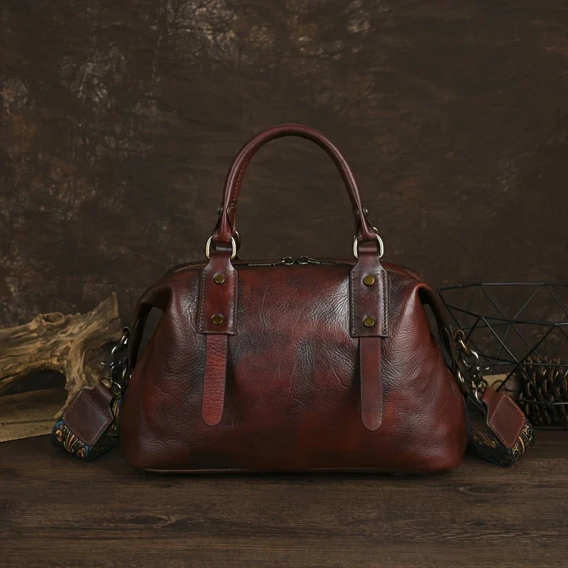 Brown Leather Vintage Bag