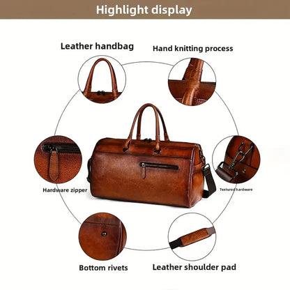 Genuine Leather Women's Retro Crossbody Bag