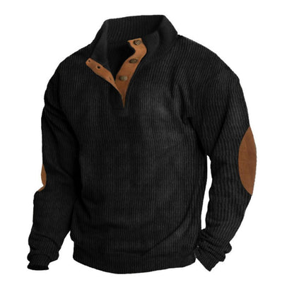 H&L Men's Outdoor Casual Stand Collar Long Sleeve Sweatshirt