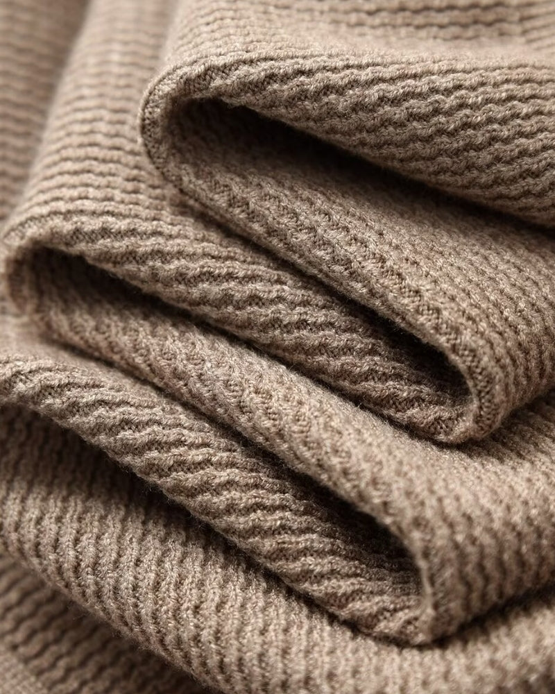 Textured Knit Polo Jumper