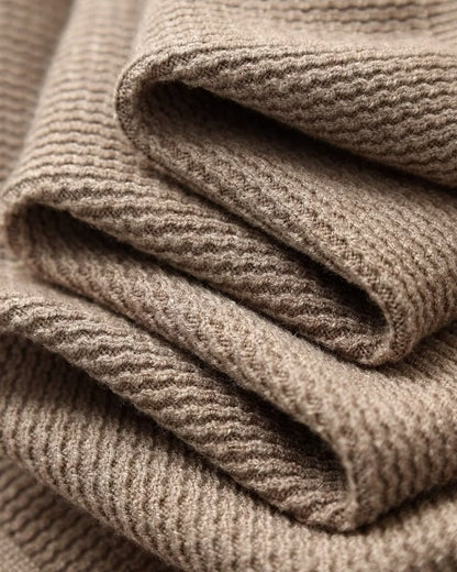 Textured Knit Polo Jumper