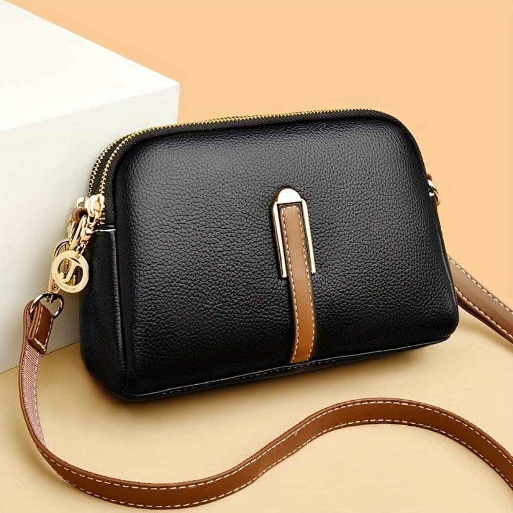 Mila™ Litchi Embossed Crossbody Bag