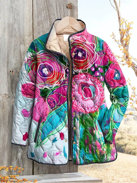 Evelyn™ | Women’s Vintage Quilted Floral Jacket