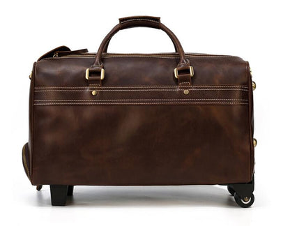 Weekender Leather Men's Duffle Travel Bag