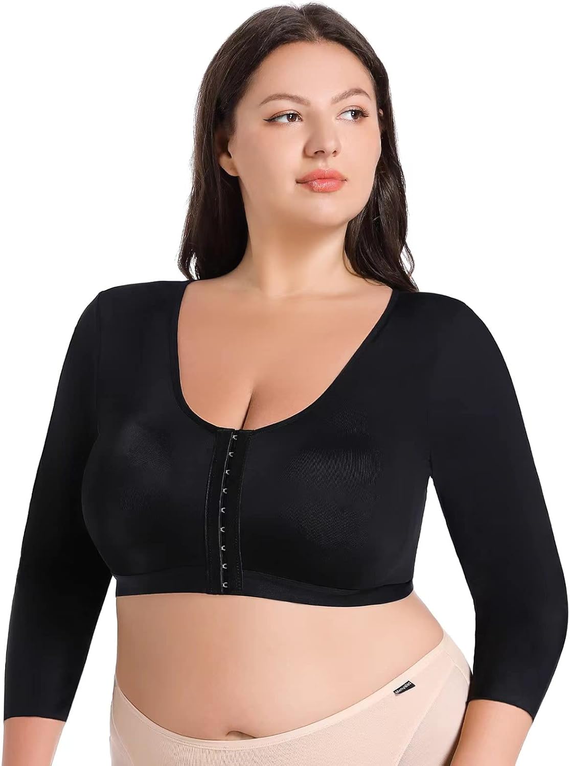 Plus Size Women's Arm Shaper Tops Arm Lift Slimmer Compression Sleeves Support Garment Post Surgical Corrector