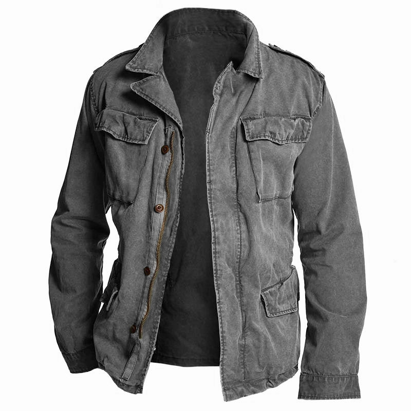 H&L Men's Vintage Casual Workwear Field Jacket