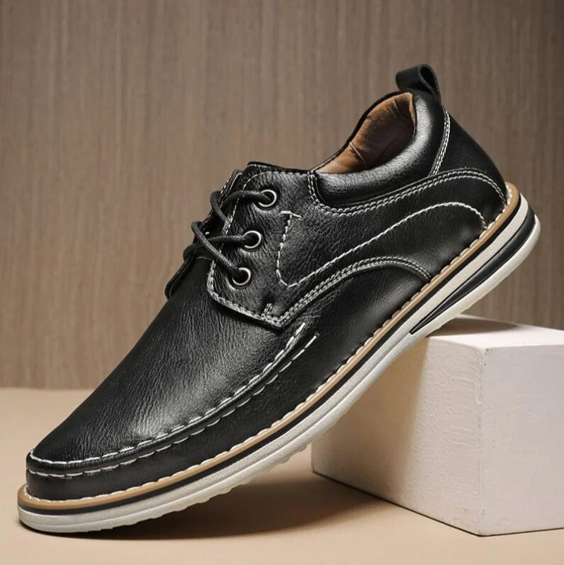 H&L Monroe Leather Moc Oxfords