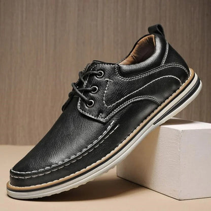 H&L Monroe Leather Moc Oxfords