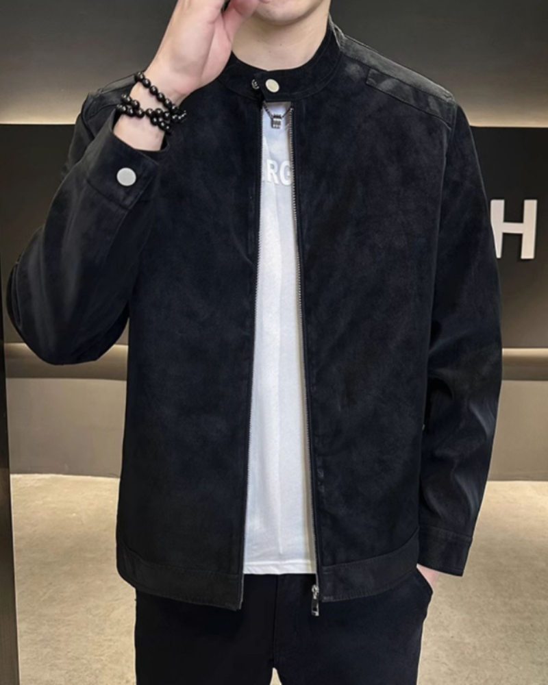Ejendom Suede Læderjakke