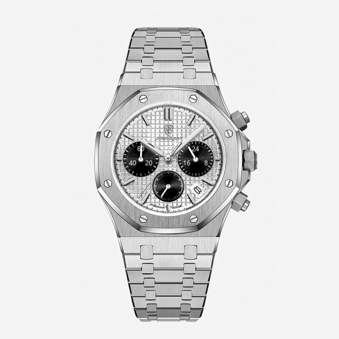 Damian™ | Iconic Steel Frame Bold Chronograph Design Watch | 42mm
