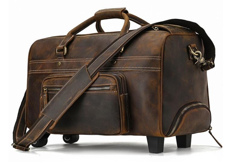 Weekender Leather Men's Duffle Travel Bag
