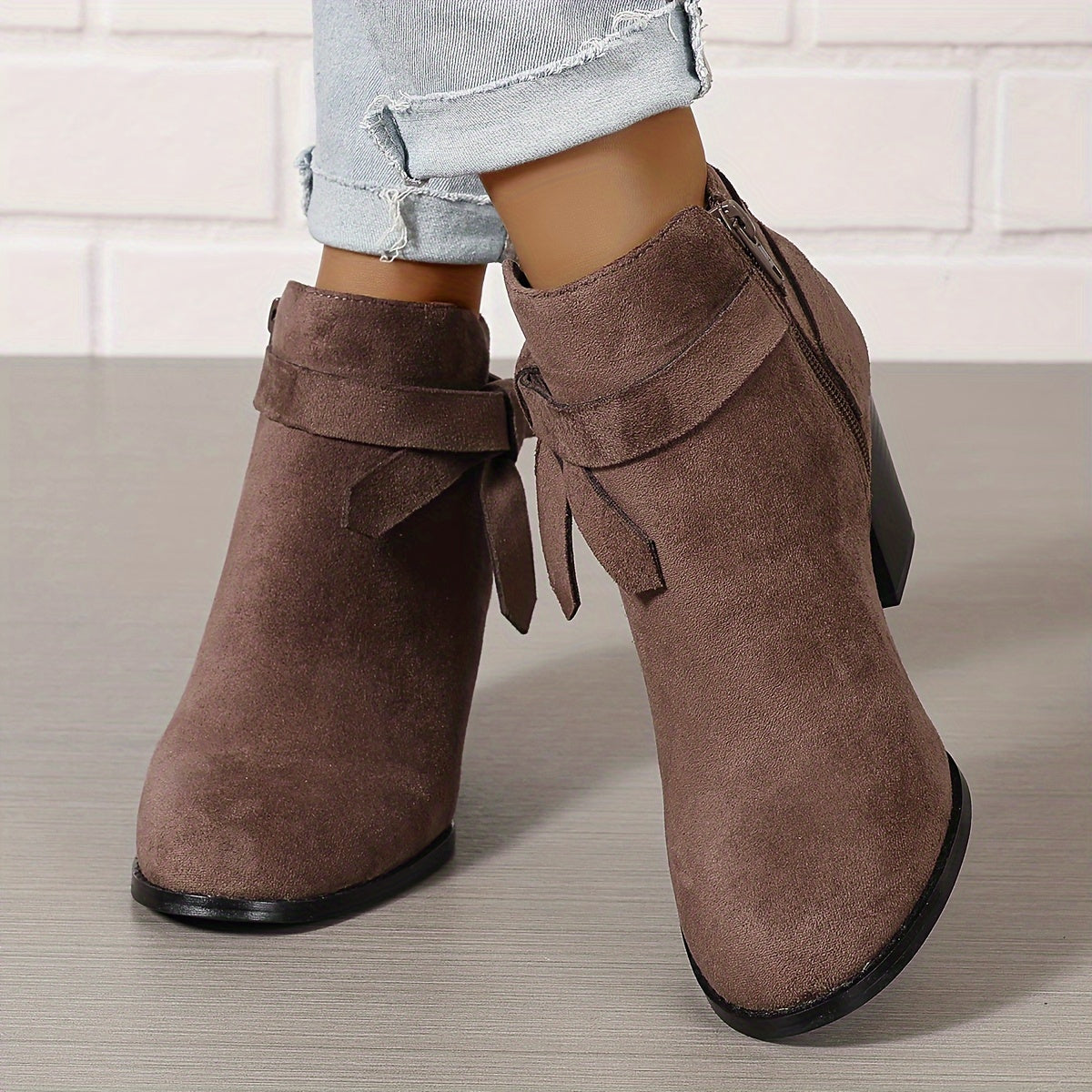Léa™ | Elegant Ankle Boots with Stable Heel