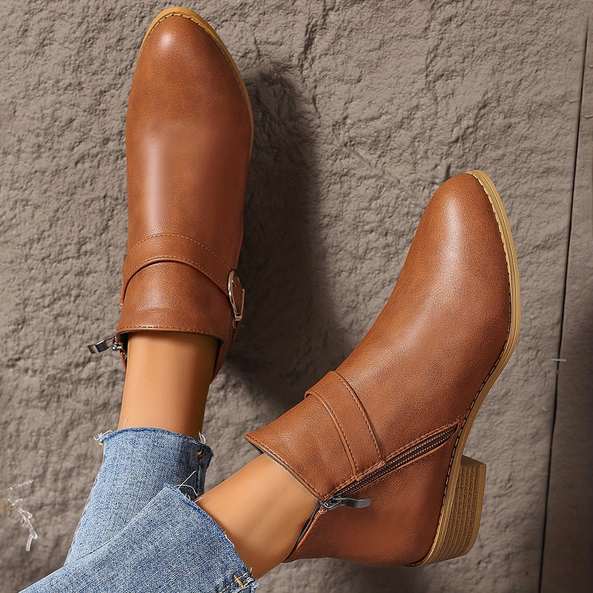 Amélina™ | Comfortable Buckle Ankle Boots for Sensitive Feet
