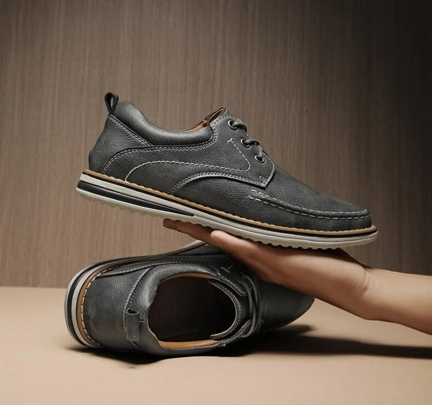 H&L Monroe Leather Moc Oxfords