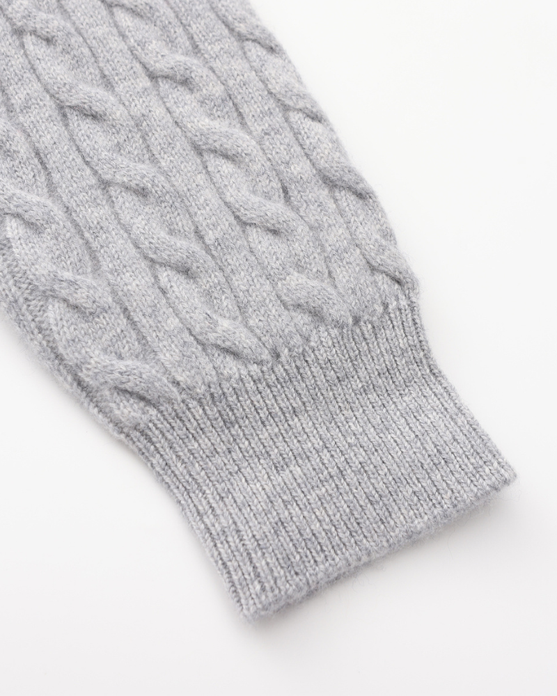 100% Cashmere Vævet Halv Lynlås