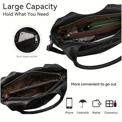 Elegant Leather Women's Crossbody Shoulder Bag