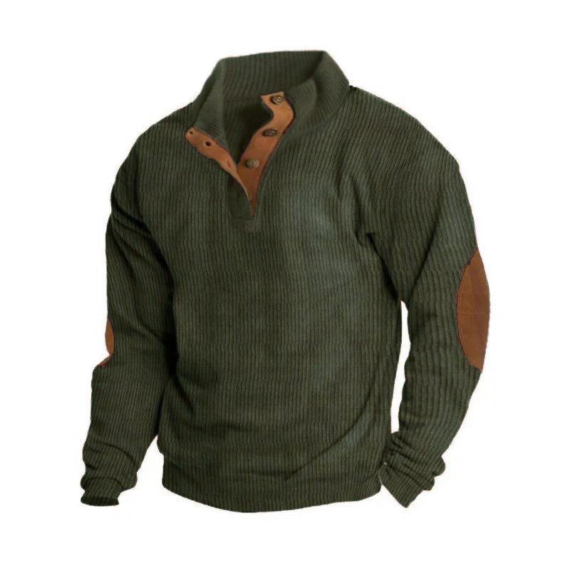 H&L Men's Outdoor Casual Stand Collar Long Sleeve Sweatshirt