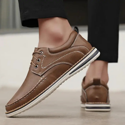 H&L Monroe Leather Moc Oxfords
