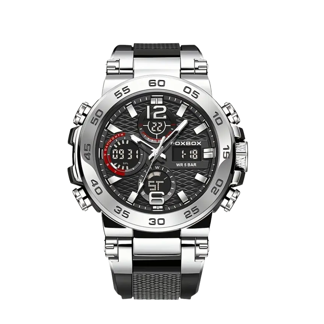Nate™ | Men's Dual Display Digital Military Quartz Watch | 46mm