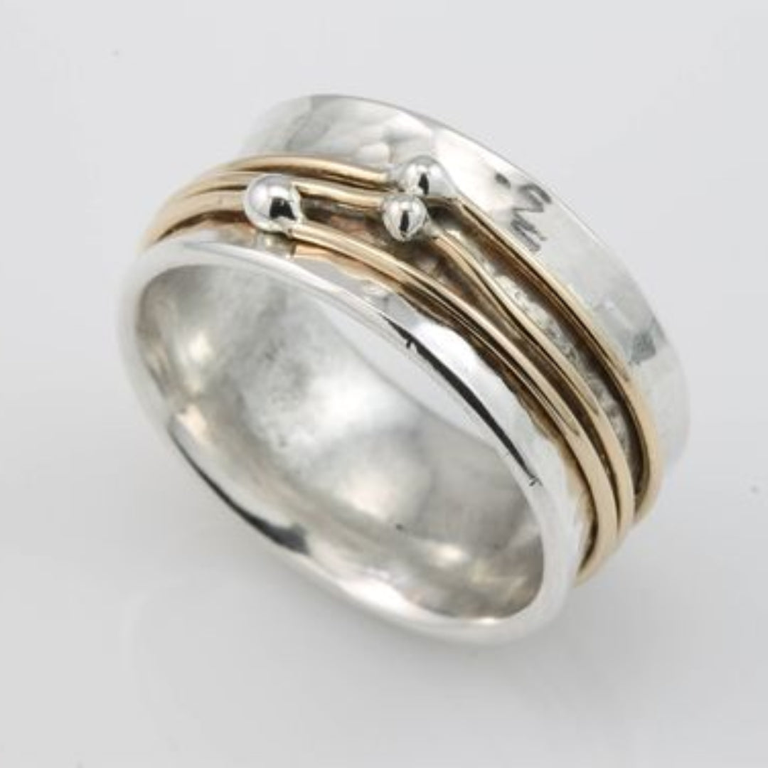 Shine - Vintage Silver Ring Gold Layer