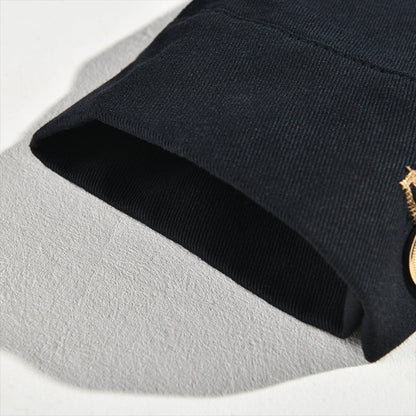 H&L Men's Vintage Casual Solid Stand Collar Button Jacket