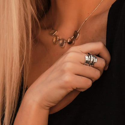 Bliss™ - Anillo vintage grueso de plata