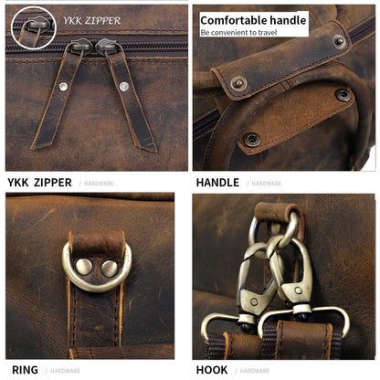 OPALLUXE LEATHER TRAVEL BAG IN VINTAGE BROWN