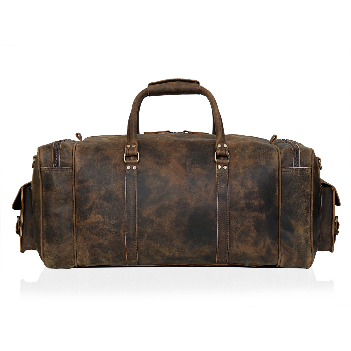 OPALLUXE LEATHER TRAVEL BAG IN VINTAGE BROWN