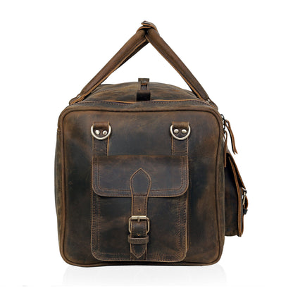 OPALLUXE LEATHER TRAVEL BAG IN VINTAGE BROWN