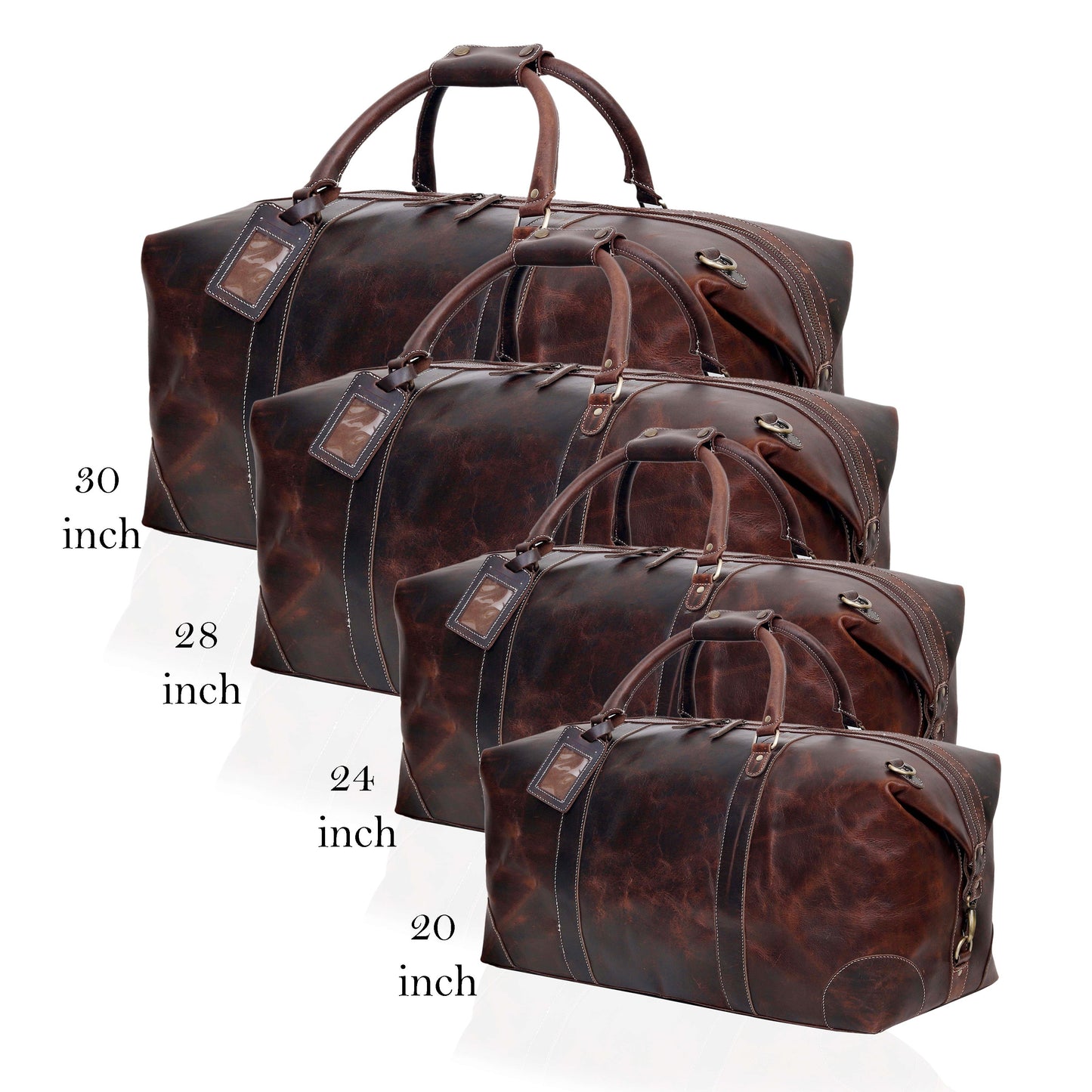 Travel bag made from French leather for men
