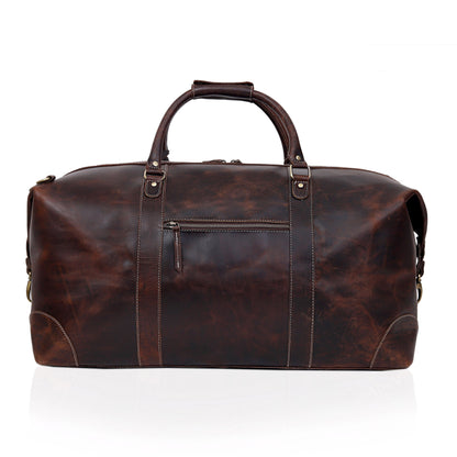 Travel bag made from French leather for men