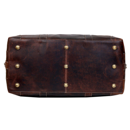 Travel bag made from French leather for men