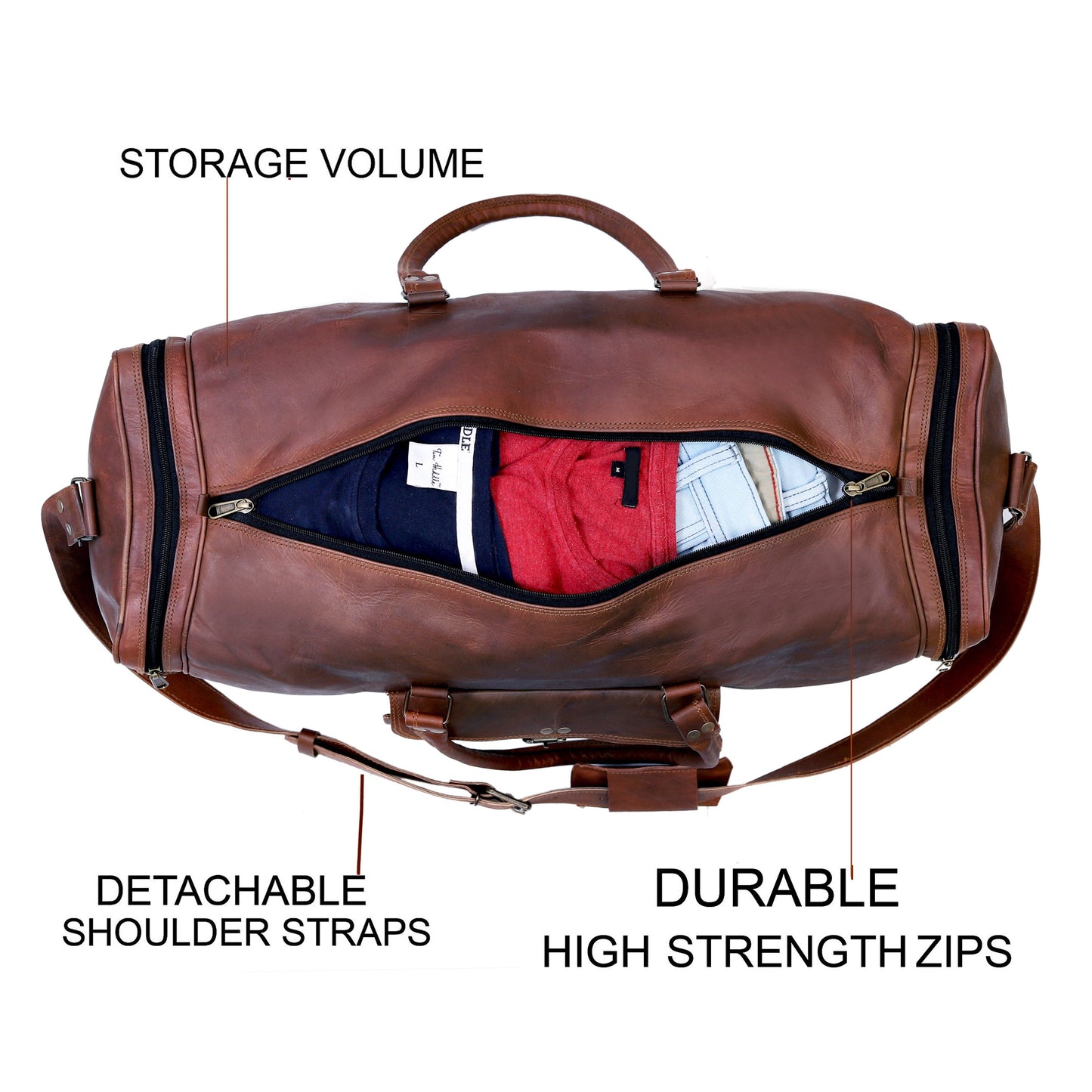 SHANE™ LEATHER TRAVEL BAG FOR MEN