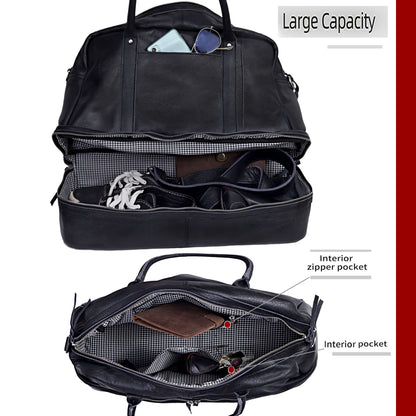 TOTO™ LEATHER COSMETIC BAG BLACK