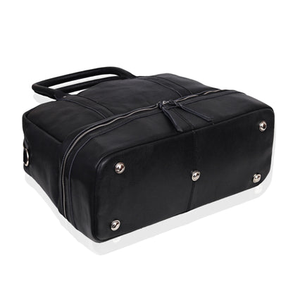 TOTO™ LEATHER COSMETIC BAG BLACK