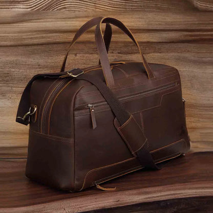 Weekend Travel Bag Walker in Leather