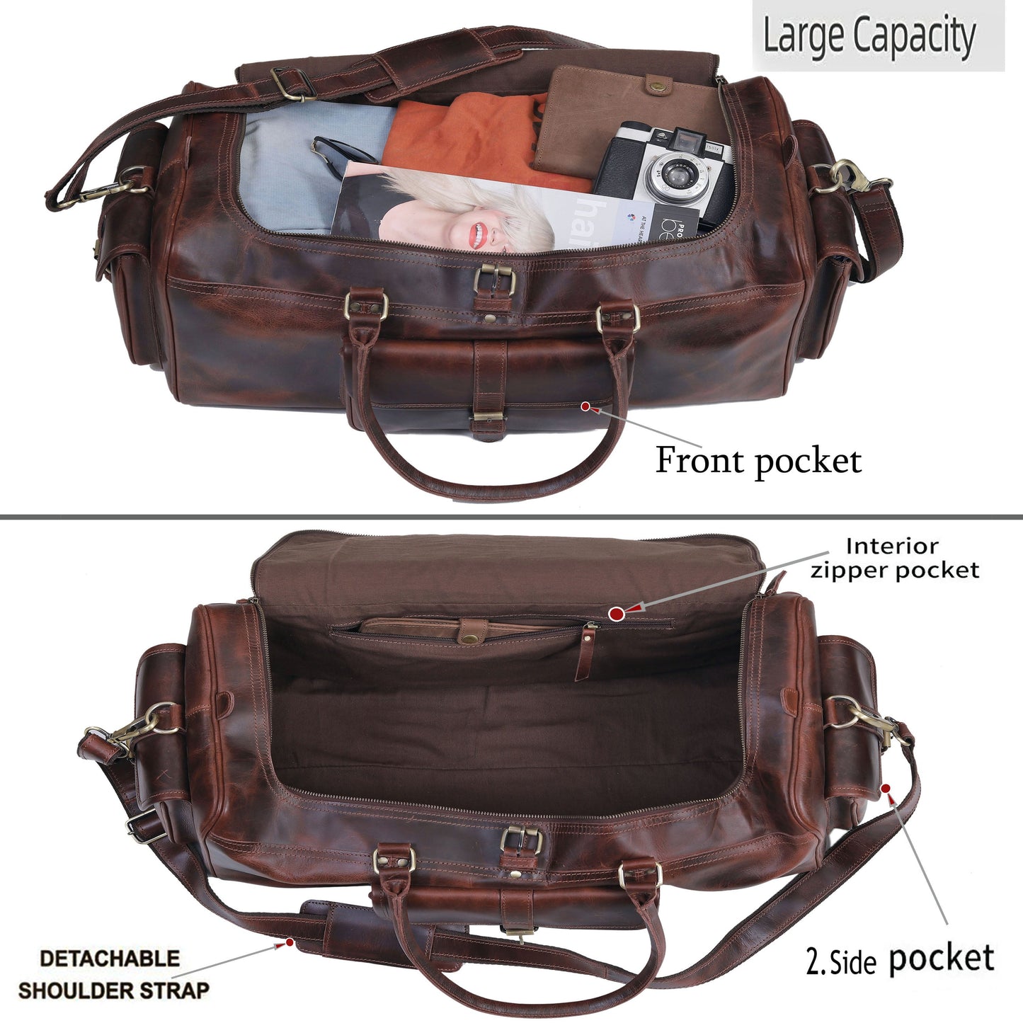 Travel Bag "Roosevelt" made of Buffalo Leather