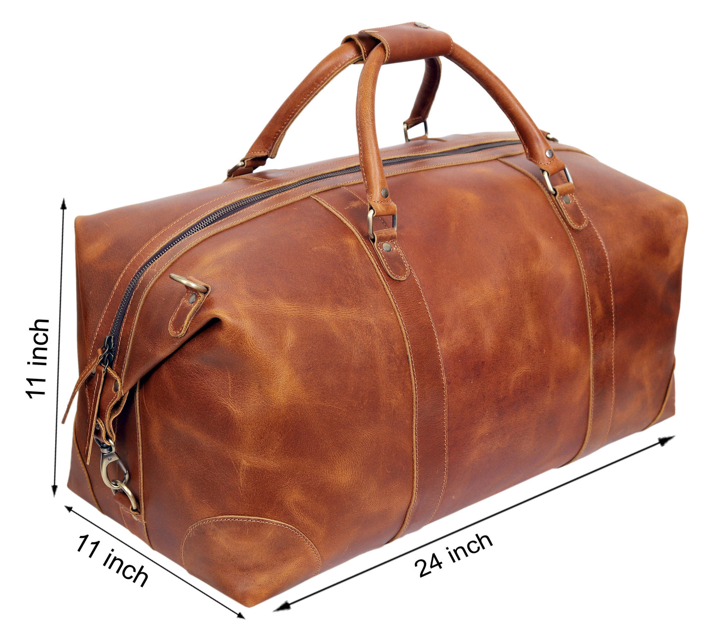 TRAVEL BAG MADE OF FRENCH LEATHER FOR MEN