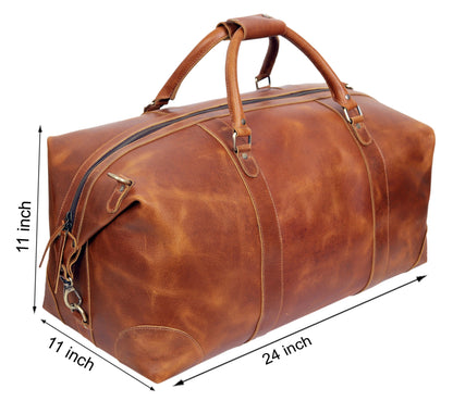 TRAVEL BAG MADE OF FRENCH LEATHER FOR MEN
