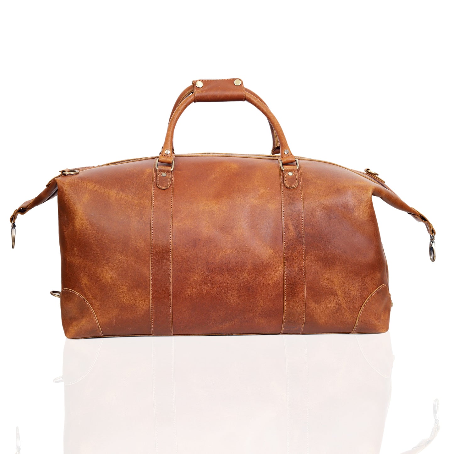 TRAVEL BAG MADE OF FRENCH LEATHER FOR MEN