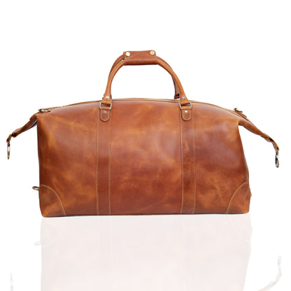 TRAVEL BAG MADE OF FRENCH LEATHER FOR MEN